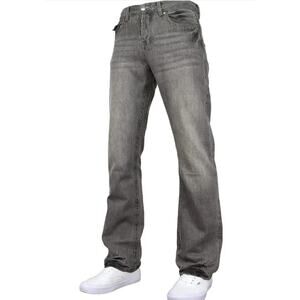 Fremont & Harris Washington Mens Regular Fit Bootcut Wide Leg Denim Jeans 38x34